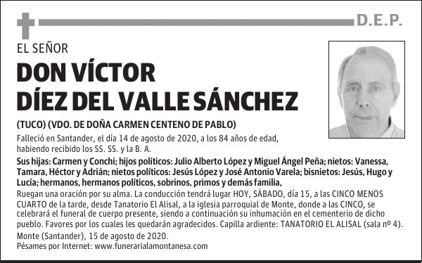 DON VÍCTOR DÍEZ DEL VALLE SÁNCHEZ