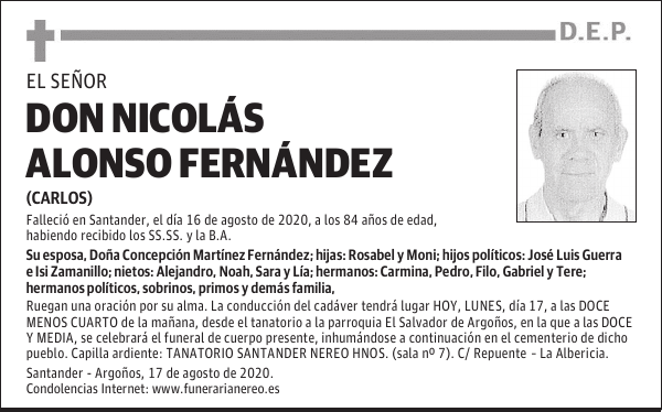 DON NICOLÁS ALONSO FERNÁNDEZ