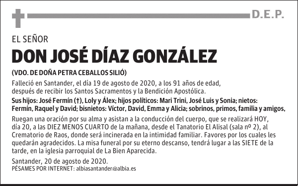 DON JOSE DÍAZ GONZÁLEZ