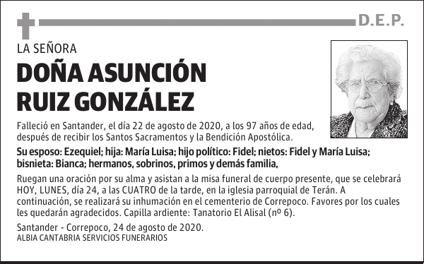 DOÑA ASUNCIÓN RUIZ GONZÁLEZ