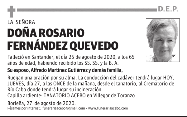 Dña. Rosario Fernández Quevedo