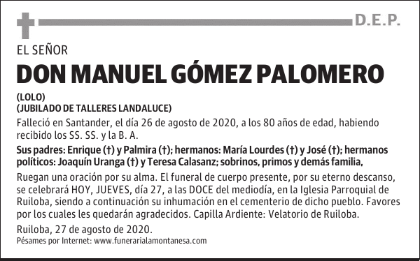 DON MANUEL GÓMEZ PALOMERO