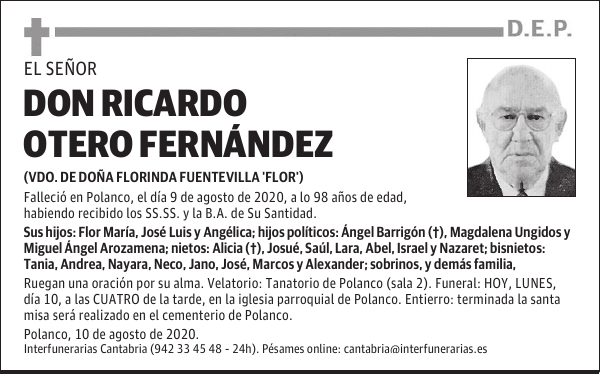 DON RICARDO OTERO FERNÁNDEZ