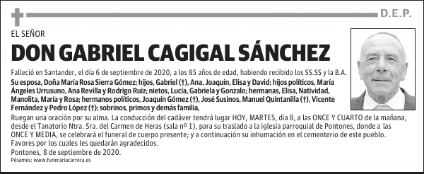 DON GABRIEL CAGIGAL SÁNCHEZ