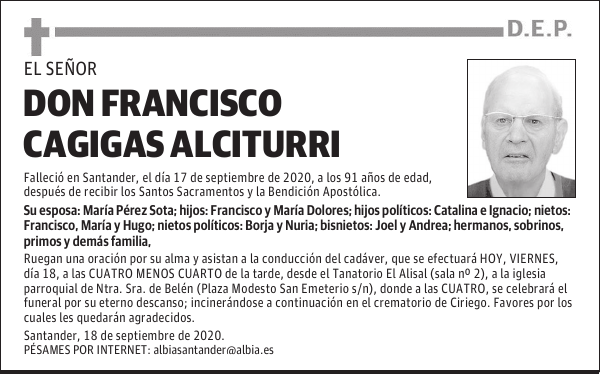 DON FRANCISCO CAGIGAS ALCITURRI