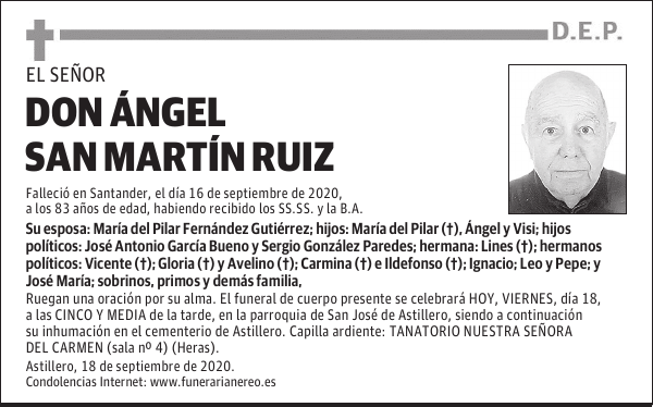 DON ÁNGEL SAN MARTÍN RUIZ