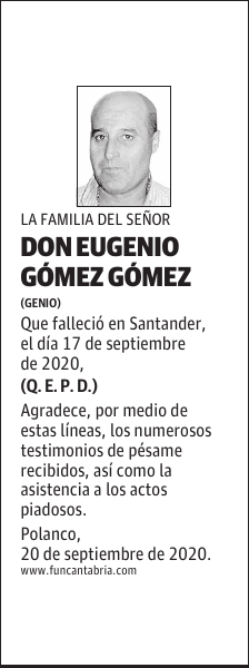 DON EUGENIO GÓMEZ GÓMEZ
