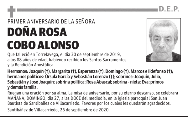 DOÑA ROSA COBO ALONSO
