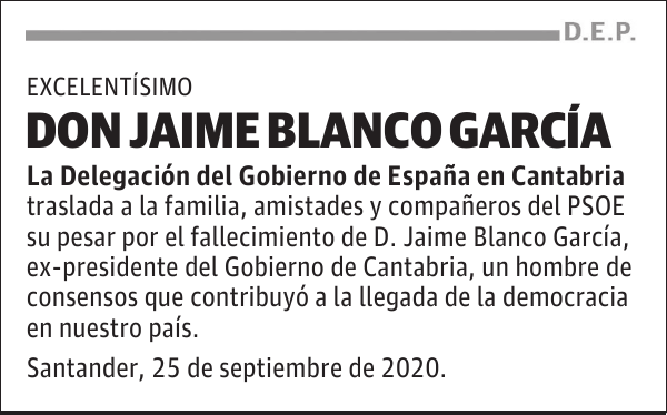DON JAIME BLANCO GARCÍA