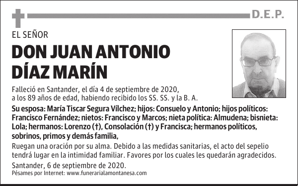 DON JUAN ANTONIO DÍAZ MARÍN