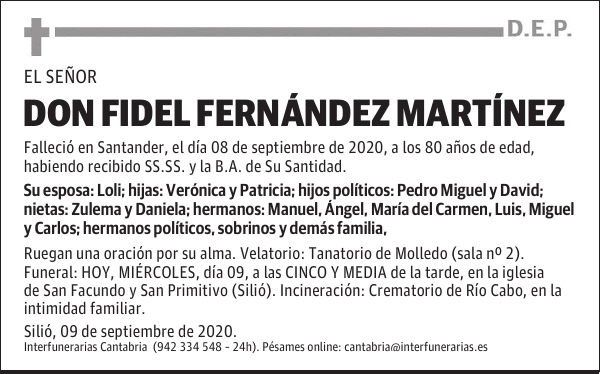 DON FIDEL FERNÁNDEZ MARTÍNEZ