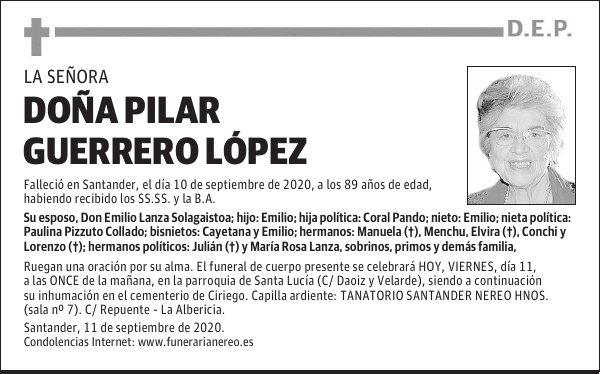 DOÑA PILAR GUERRERO LÓPEZ