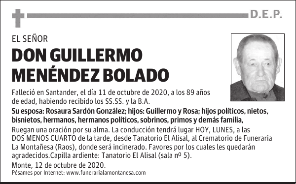 DON GUILLERMO MENÉNDEZ BOLADO
