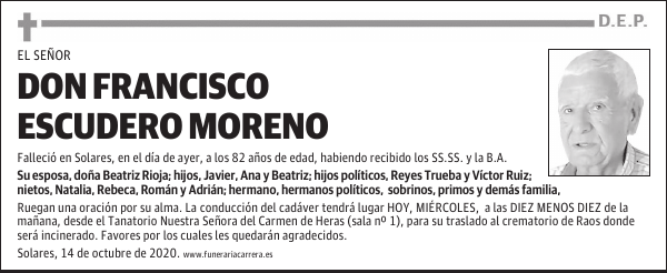 DON FRANCISCO ESCUDERO MORENO
