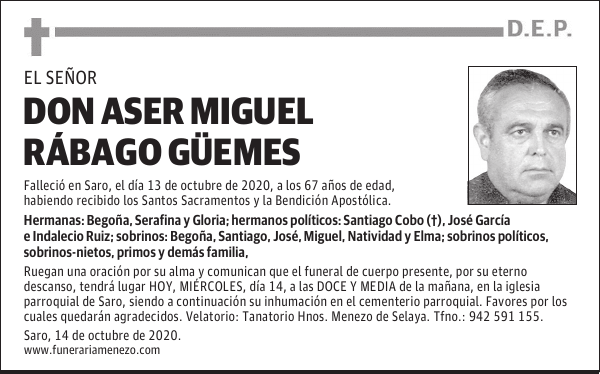 DON ASER MIGUEL RÁBAGO GÜEMES