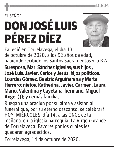 DON JOSÉ LUIS PÉREZ DÍEZ