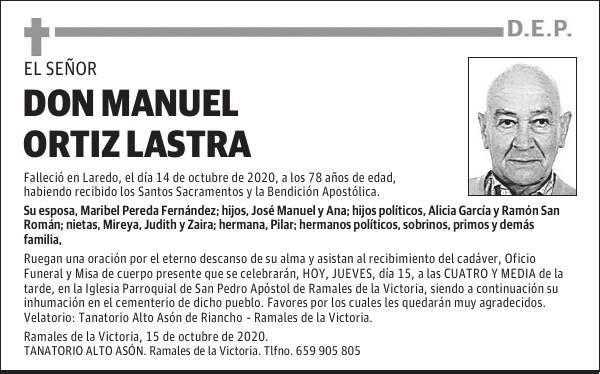 D. MANUEL ORTIZ LASTRA