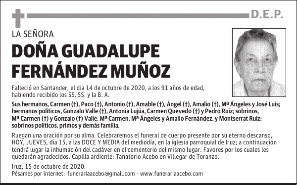 Dña. Guadalupe Fernández Muñoz