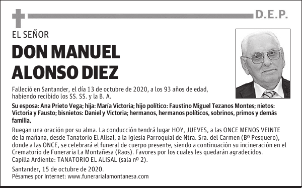 DON MANUEL ALONSO DIEZ