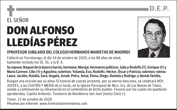 DON ALFONSO LLEDÍAS PÉREZ