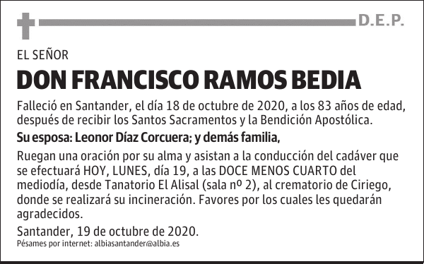 DON FRANCISCO RAMOS BEDIA