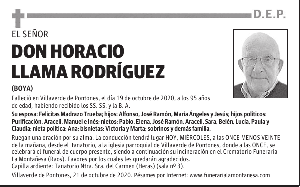 DON HORACIO LLAMA RODRÍGUEZ