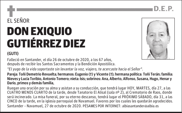 DON EXIQUIO GUTIÉRREZ DIEZ