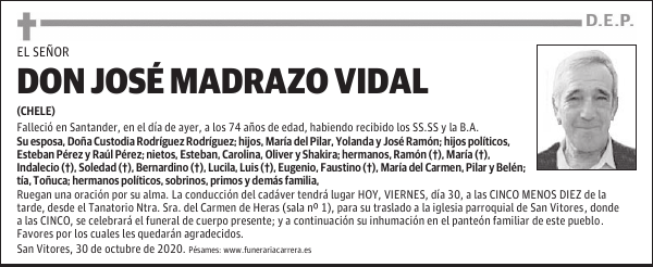 DON JOSÉ MADRAZO VIDAL