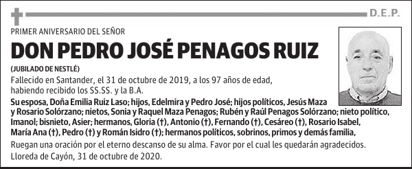 DON PEDRO JOSÉ PENAGOS RUIZ