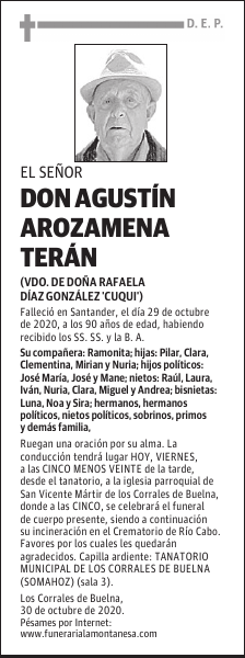 DON AGUSTÍN AROZAMENA TERÁN
