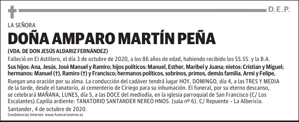 DOÑA AMPARO MARTÍN PEÑA