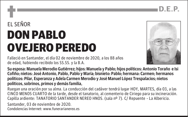 DON PABLO OVEJERO PEREDO