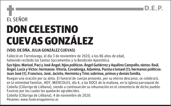 DON CELESTINO CUEVAS GONZÁLEZ
