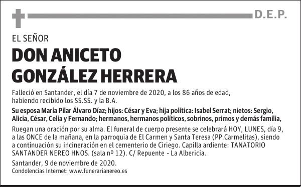 DON ANICETO GONZÁLEZ HERRERA