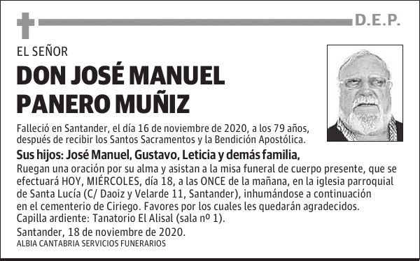 DON JOSÉ MANUEL PANERO MUÑIZ