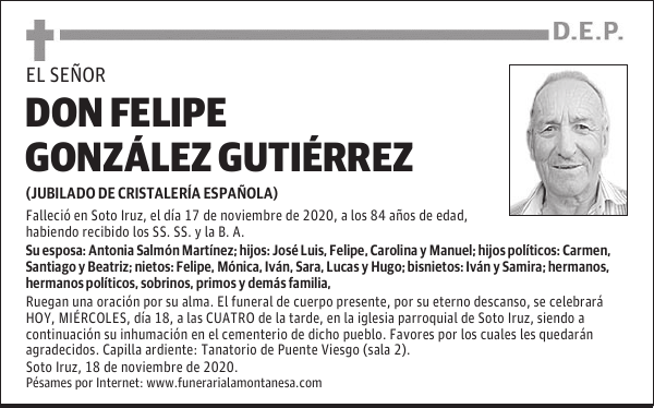 DON FELIPE GONZÁLEZ GUTIÉRREZ