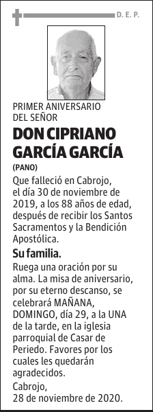 DON CIPRIANO GARCÍA GARCÍA