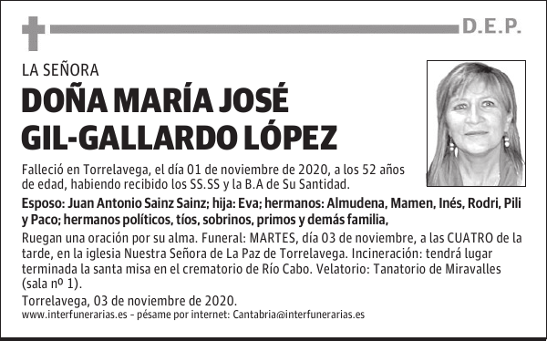 DOÑA MARÍA JOSÉ GIL-GALLARDO LÓPEZ