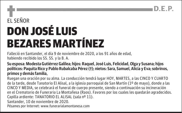 DON JOSÉ LUIS BEZARES MARTÍNEZ