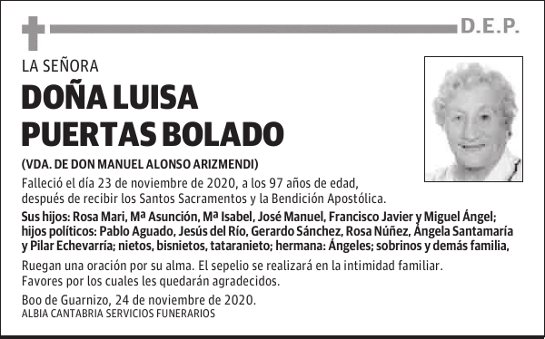 DOÑA LUISA PUERTAS BOLADO