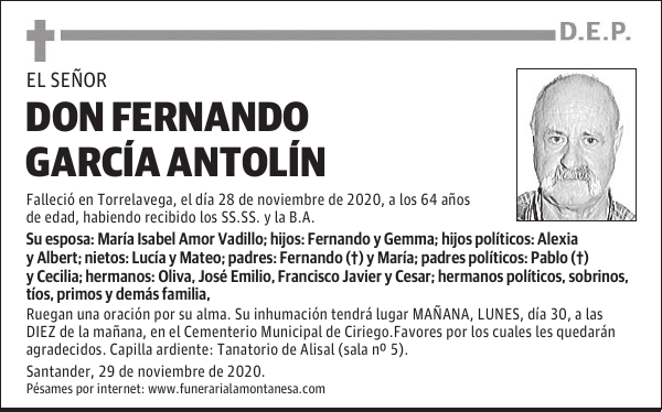 DON FERNANDO GARCÍA ANTOLÍN