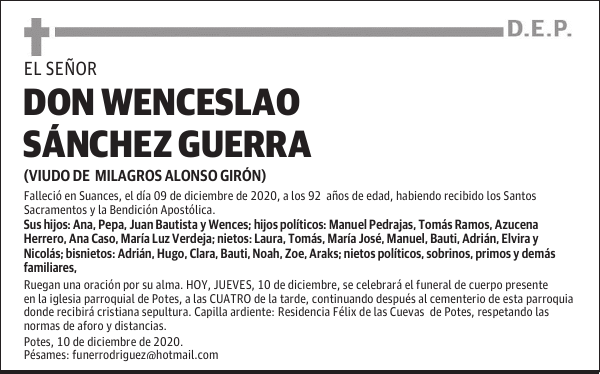 DON WENCESLAO SÁNCHEZ GUERRA