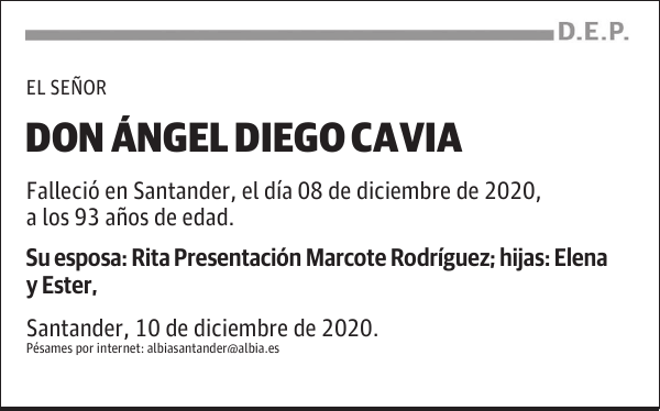 DON ÁNGEL DIEGO CAVIA