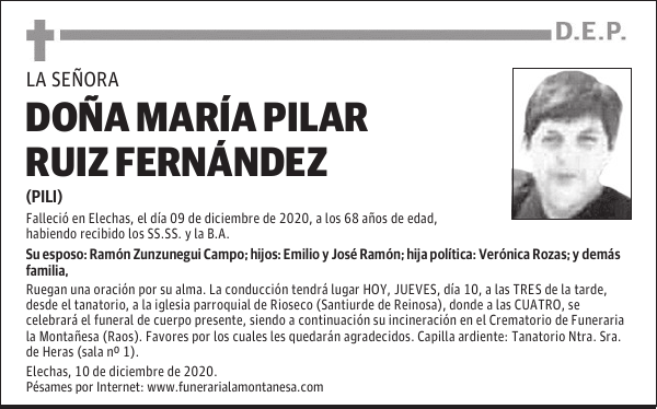 DOÑA MARÍA PILAR RUIZ FERNÁNDEZ