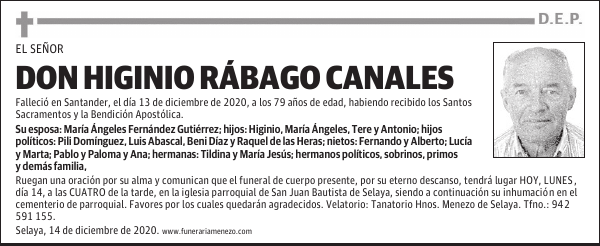 DON HIGINIO RÁBAGO CANALES