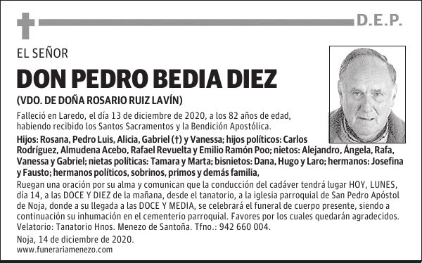 DON PEDRO BEDIA DIEZ