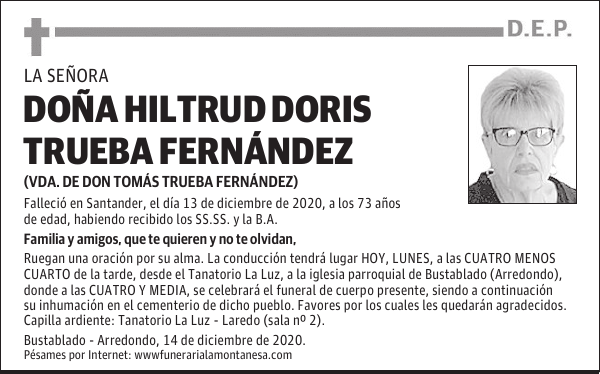DOÑA HILTRUD DORIS TRUEBA FERNÁNDEZ
