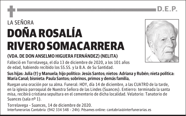 DOÑA ROSALÍA RIVERO SOMACARRERA
