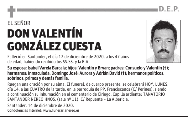 DON VALENTÍN GONZÁLEZ CUESTA