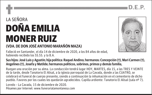DOÑA EMILIA MONER RUIZ
